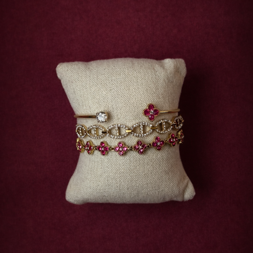 Combo « Pink Princess Strass »